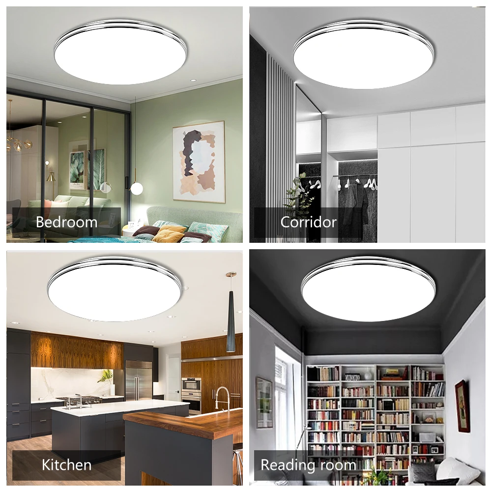 

Ultra Thin LED Ceiling Lamp LED Modern Panel Light 72W 36W 24W 18W 12W 220V Bedroom Kitchen Surface Mount Flush Panel Light