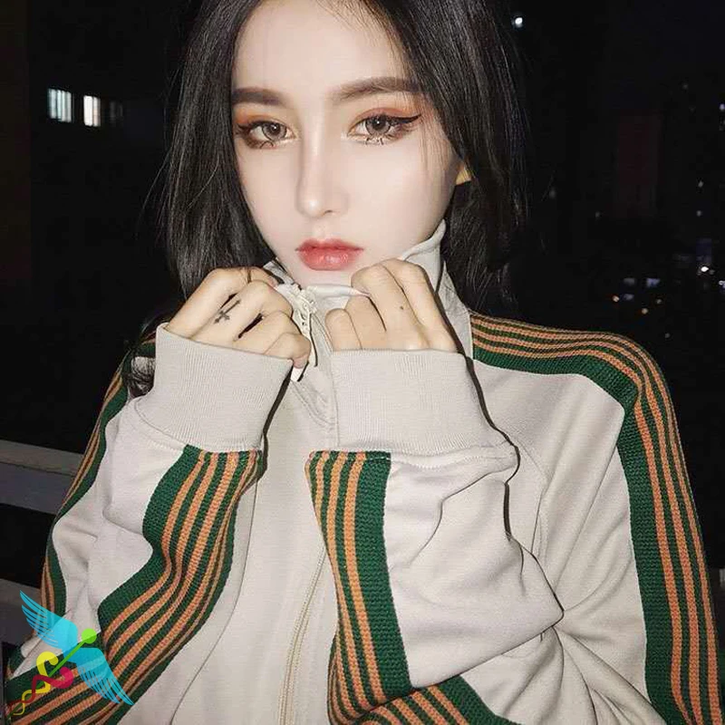 

Needles X Aipl Joint Limited Top Men Women Embroidered Butterfly Striped Ribbon Sports Jacket Needles Casual Coat couple clothes