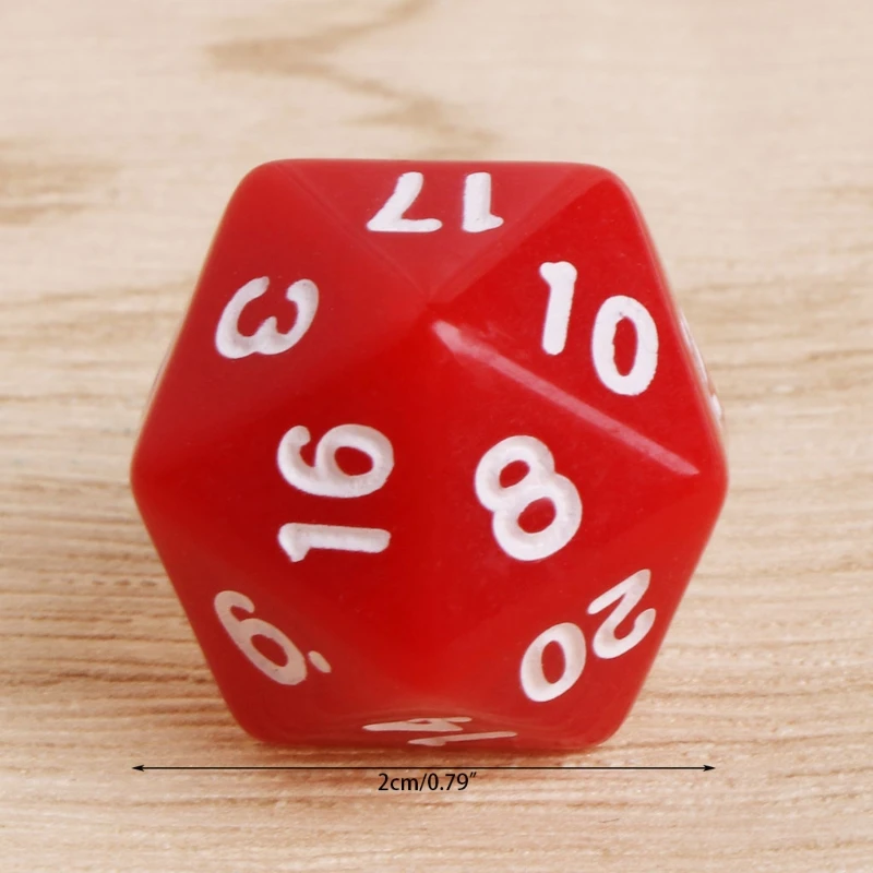 

20pcs Multicolor Acrylic Cube Dice Beads multiaspect Portable Table Games Toy H053