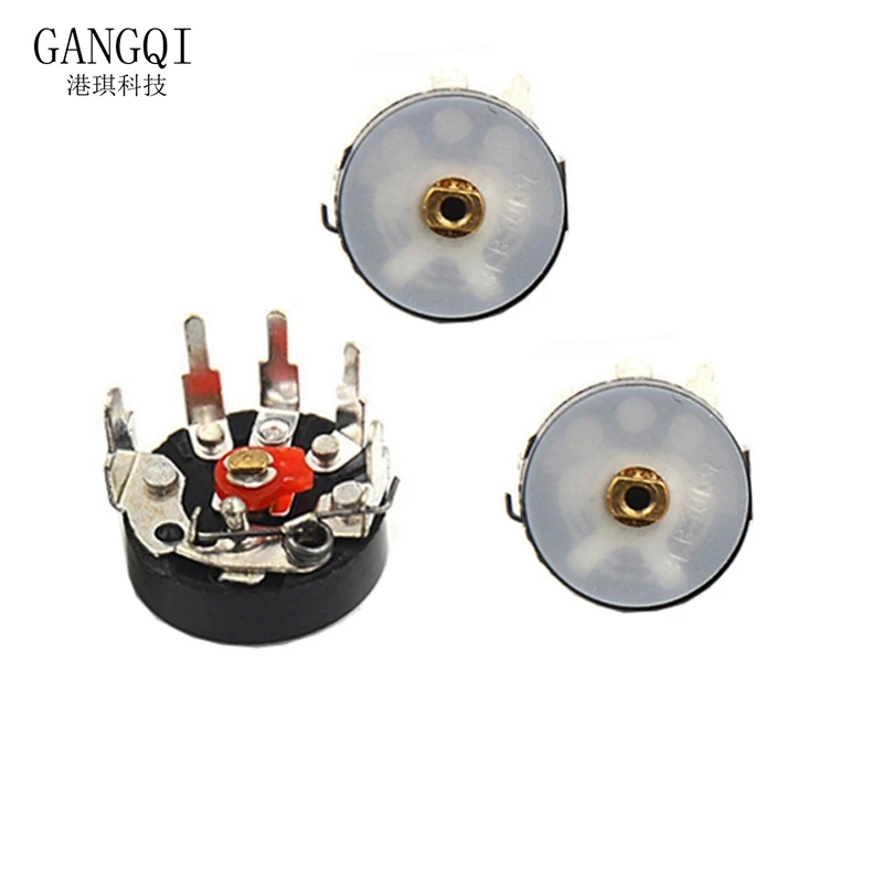 5PCS Straight Angle Radio Potentiometer RV12MM B10K B103 B50K B503 Power Amplifier Volume With Switch 12mm | Электронные