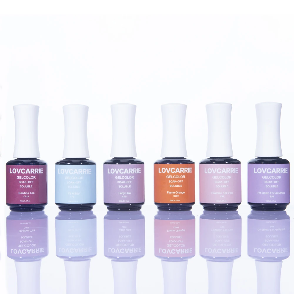 LOVCARRIE 15 мл УФ-гель для ногтей Vernis полуперманентный белый молочный телесный цвет