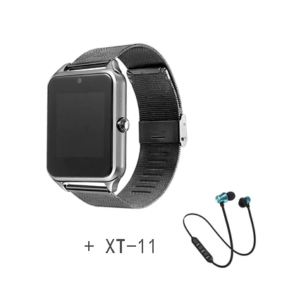 Black and XT-11 B Умные часы Z60, Bluetooth, умные часы Z60, умные часы с sim-картой, TF камерой, умные часы, Android, умные наручные часы для мобильного телефона - Цвет: Black and XT-11 B