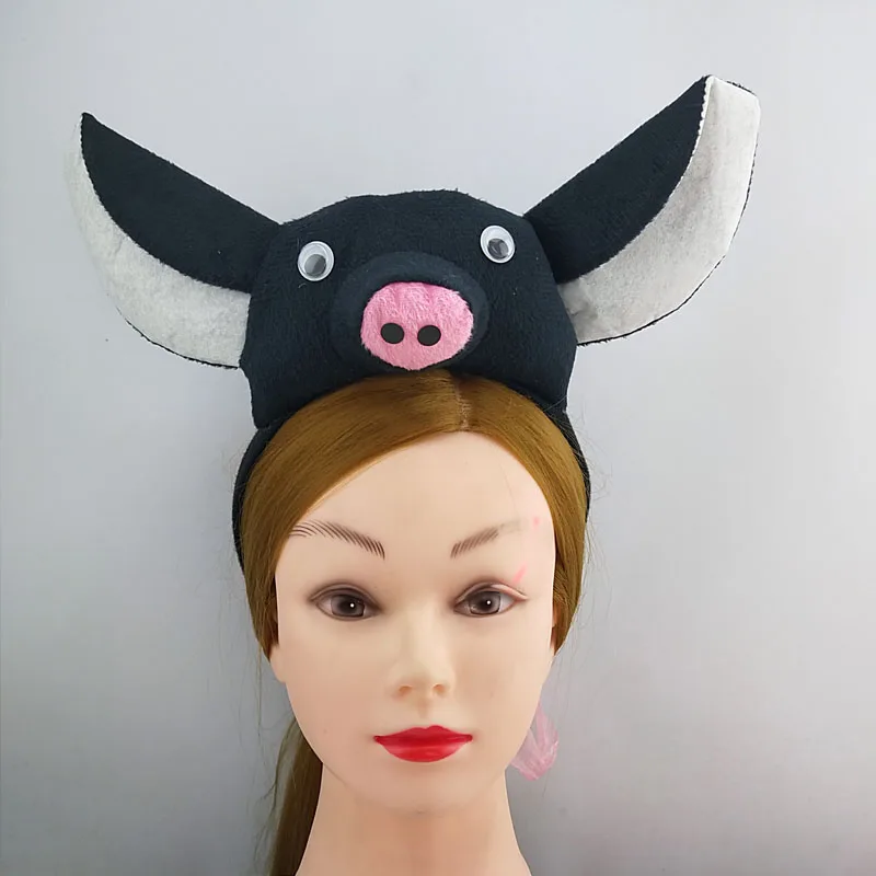 10 шт. нарядное платье для женщин детей животных с черными свиньими ушками