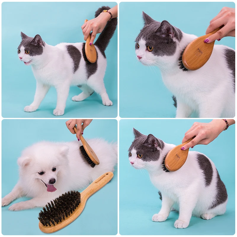 

Truelove Bristles Hair Brush Pet Comb Natural Original Bamboo for Cat & Dog Massage Grooming Small Medium Large Pet Acessorios