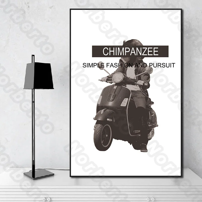 

Minimalist Style Pictures Canvas Painting Wall with Some Words and Motor-Riding Man for Living Room Bedroom Restaurant Decoratio