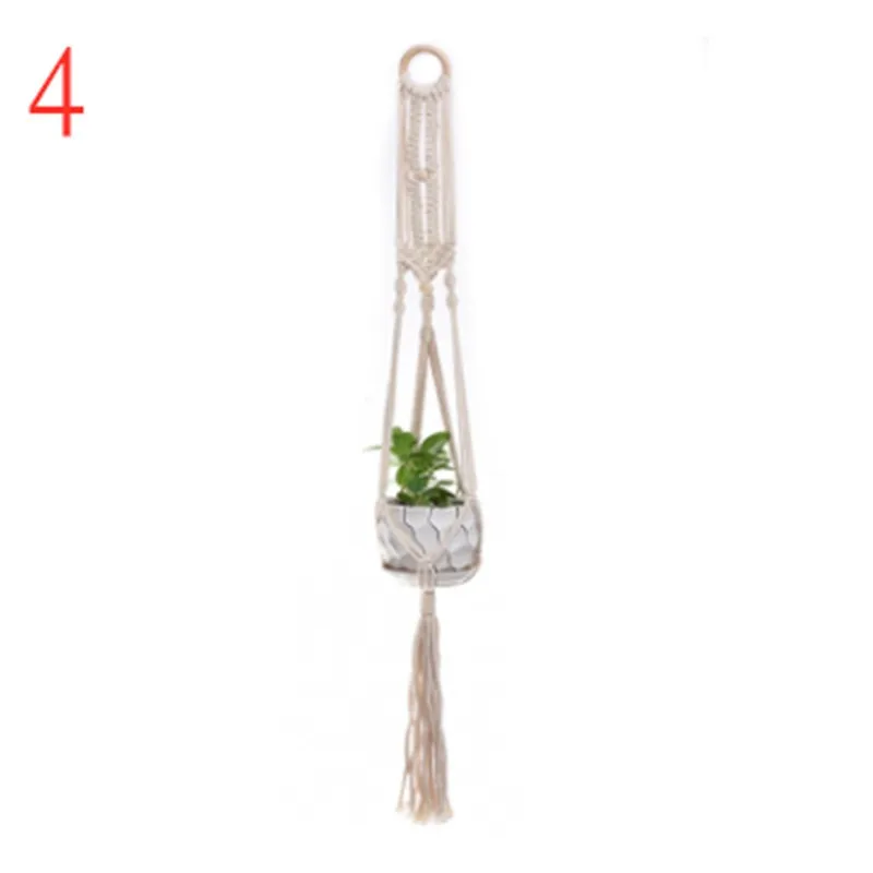 

Gardening Hanging Flowerpot Gardening Flowerpot Mesh Bag Hand-woven Flower Basket Cotton Rope Hanging Rope Hanging Basket