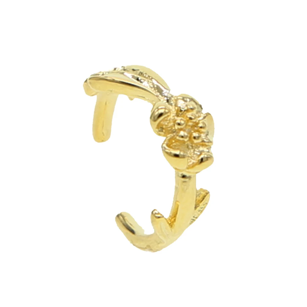 1 шт золотое покрытие серьги в форме цветка для ушей изящная одежда детей Милая