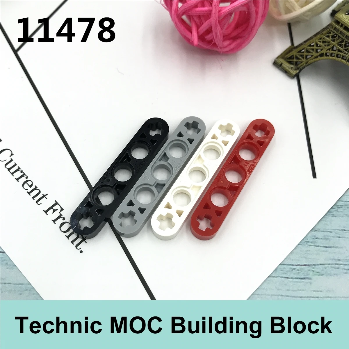 

10PCS Technology Building Blocks Parts Compatible with Major Brand Technology Moc Parts 11478 1x5 Thin Beam Gifts Toys