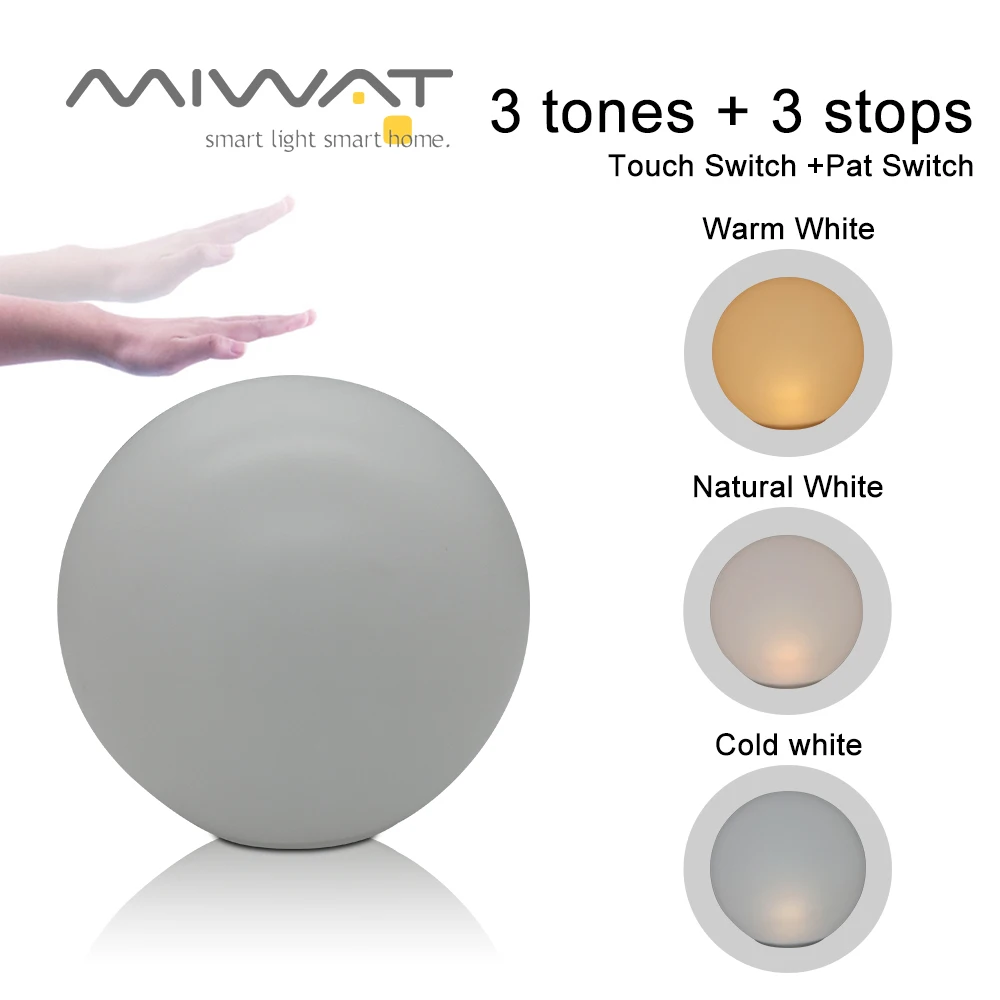 Светодиодный ночной Светильник силиконовая лампа диммируемое перезаряжаемое 3