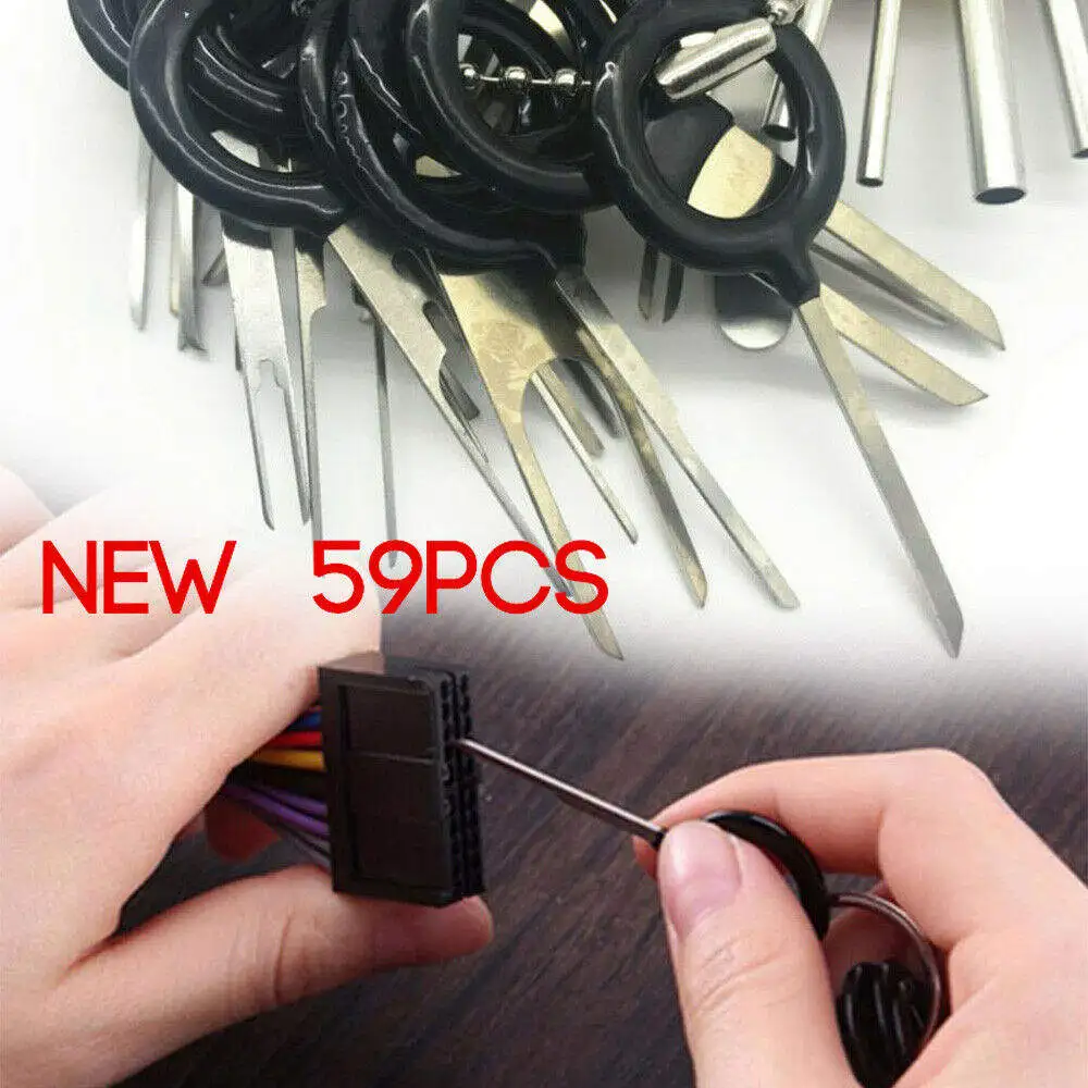 

59Pcs Car Wire Terminal Removal Connector Pin Extractor Puller Tire Repair Tool