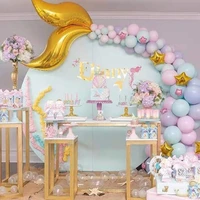 golden aluminum foil mermaid balloon garland set suitable for childrens birthday party wedding baby shower scene decoration