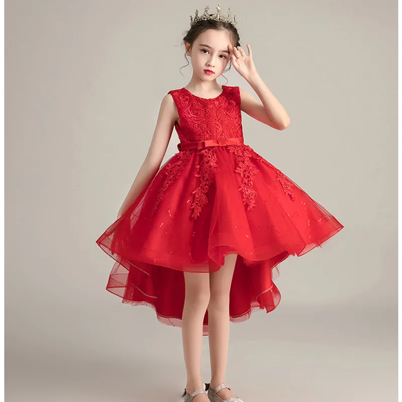 

Children's Dress Princess Dress Summer Trailer Mesh Performance Dress Children Girls Dress