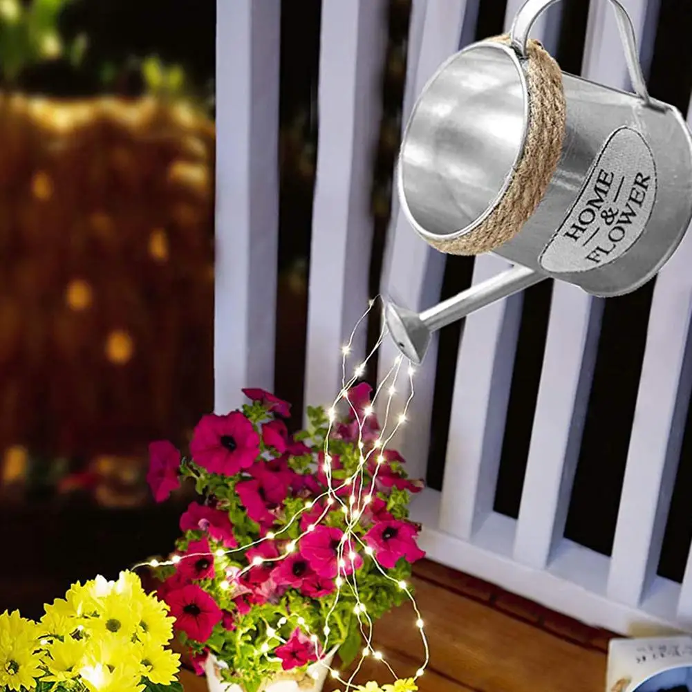 

Садовый декор, Солнечный фонарь, полив, художественные светодиодсветодиодный огни, гирлянда, Дождеватель с плантатором для ландшафта, доро...