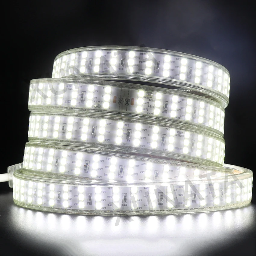 2835 SMD Светодиодная лента 220 в 240 В AC водонепроницаемый 276 светодиодный 256 120