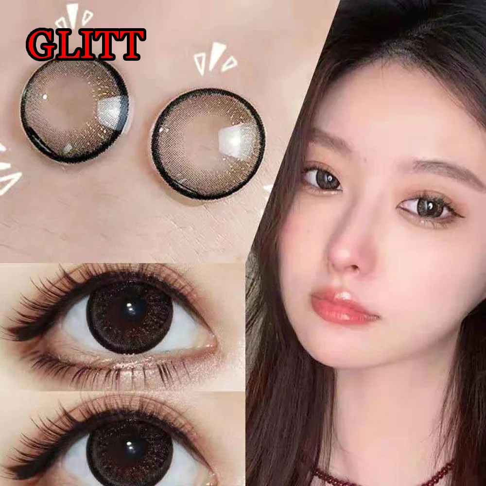

Hotsale Blingbling Cosmetic Contact Lens for Eye Color 1 Year Teens Girl Soft Glasses Prescriptionлинзы для глаз GLITT
