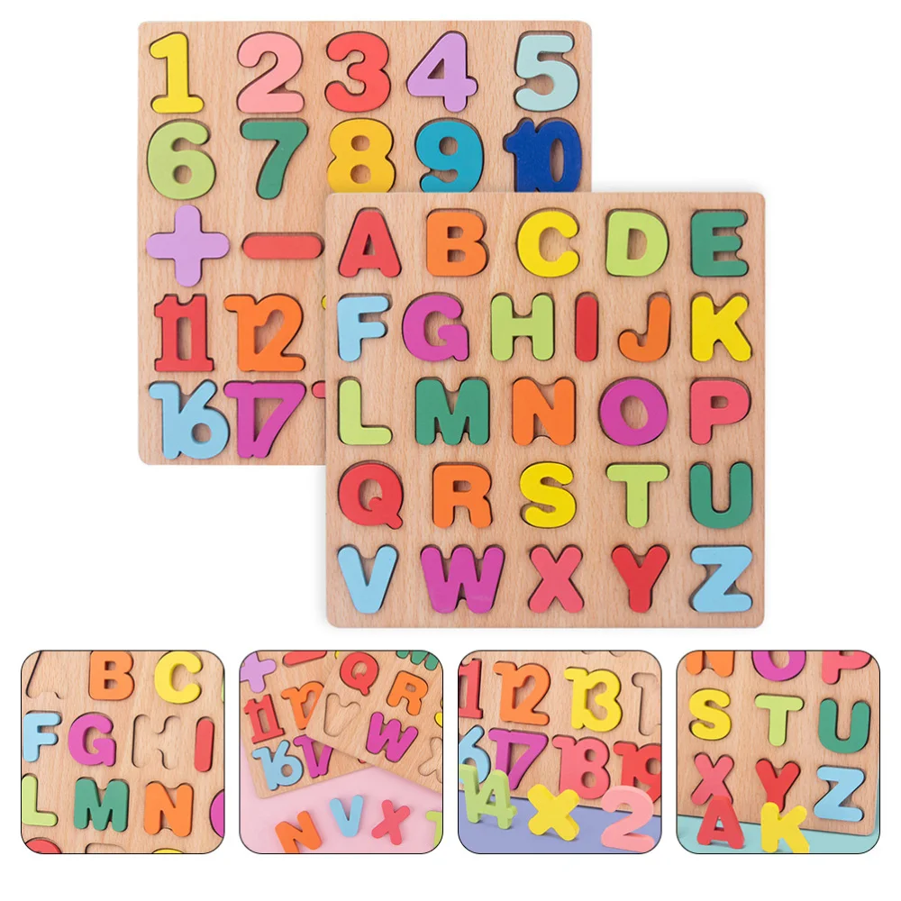 

1 Set Number Matching Educational Plaything Letter-Match Puzzle