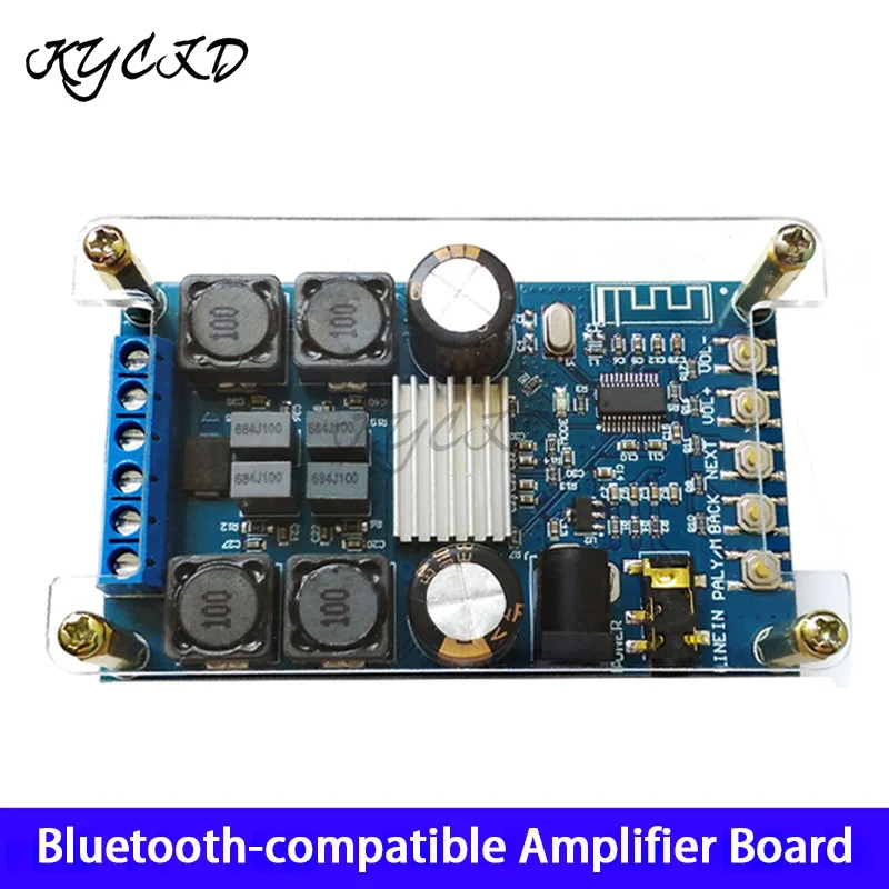 

Digital Bluetooth-compatible Amplifier Board 50W*2 2.0 Channel Stereo Audio AMP with Acrylic Shell For Car Speaker Home Theatre