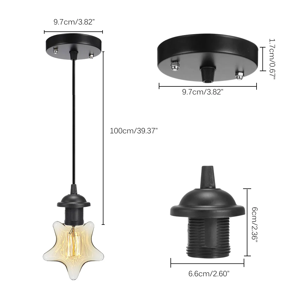 Потолочная люстра E27 с винтовым креплением лампа из ПВХ для интерьера 110 В