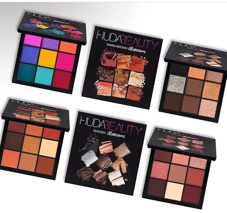 Палитра HUDA Beauty розовые золотые тени для век матовые мерцающие телесного макияжа