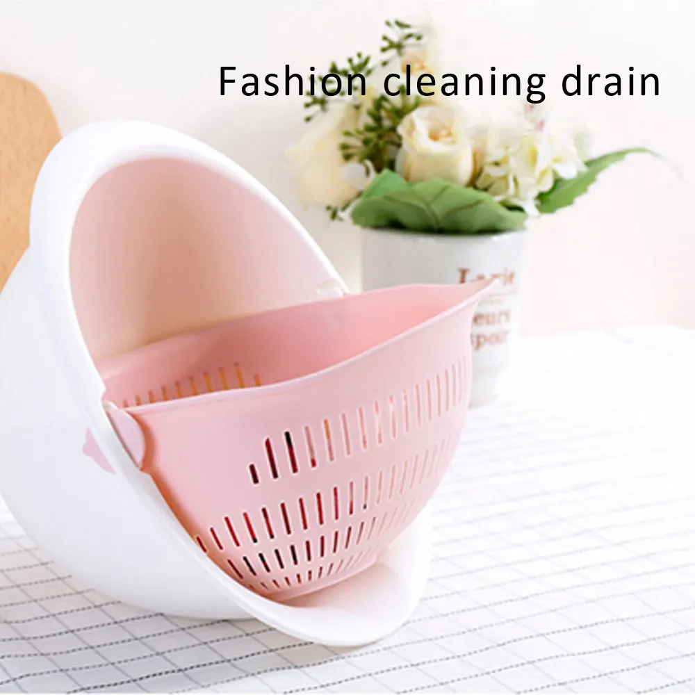 

Двойная сливная корзина для фруктов VegetabVles, Кухонное сито для мытья, инструменты для лапши, кухонные гаджеты для бара, многоразовые аксессуа...