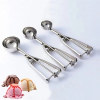 3 size ice cream scoop 4cm5cm6cm mash spring stainless steel digger fruit ice ball maker maker non stick home kitchen tools