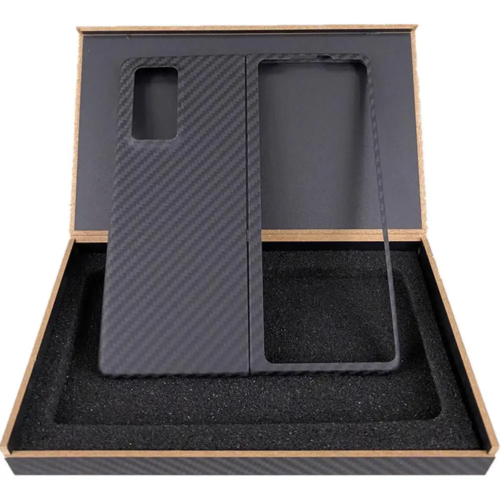 

Suitable For Samsung Zfold2/zflip Mobile Shell F7000 Protective Black Matte Fiber Carbon Folding Case Lightweight B0N4 New