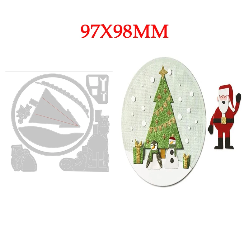 

Christmas TREE Metal Cutting Dies for Scrapbooking Handmade Tools Greeting Card Craft Album Paper DIY Gift Card New 2021