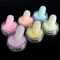 6pcs sugar nail glitter powder set pigment shiny candy pink color dipping ultra fine dust nail art sequins manicure decorations