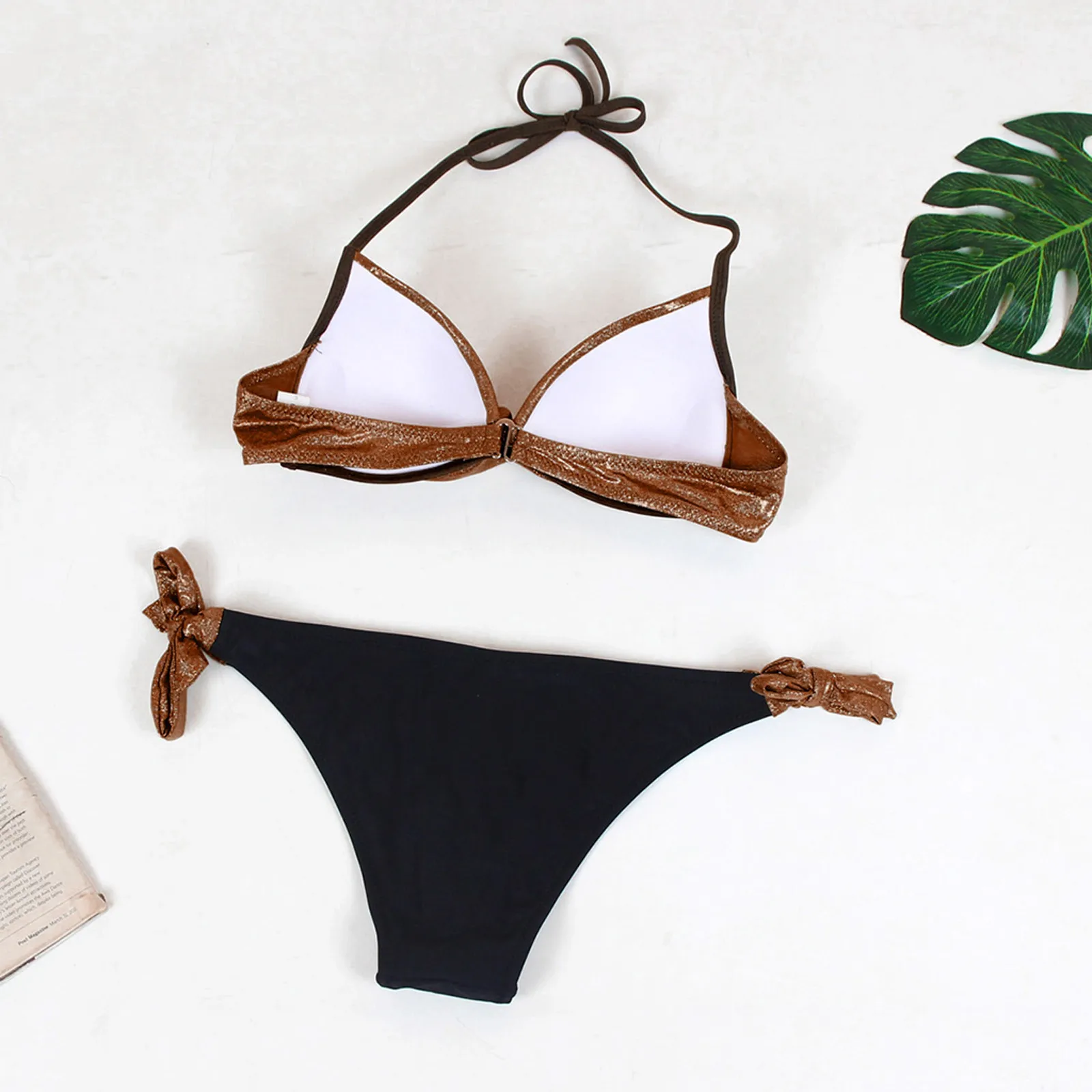 

Women Patchwork Swimwear Beach Push Up Bikini Set Brazilian Swimsuit Female Summer Beach Bather Bathing Suit Swim Suit Dropship