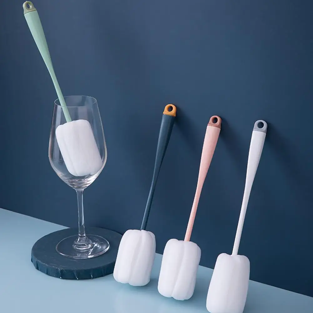 Щетка для бутылки с молоком кофе чая красного вина длинная губка инструменты