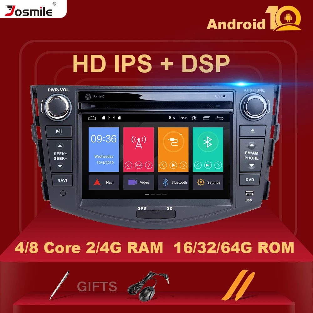 IPS 4 Гб 2din Android 10 автомобильный Радио dvd плеер для Toyota RAV4 Rav 2006 2007 2008 2009 2010 2011 2012