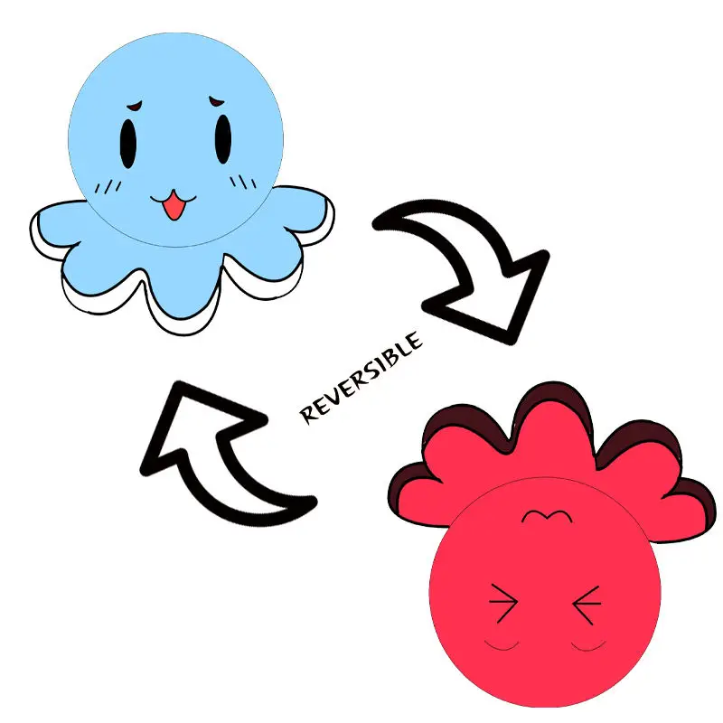 Мягкие двухсторонние игрушки кукла осьминог двойные украшения рождественские