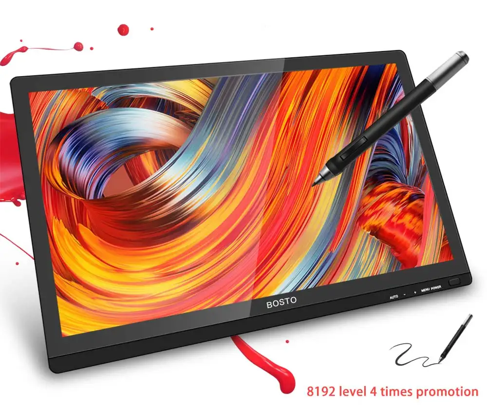 Графический планшет 8192 уровней ручка монитор ips lcd HD Рисование дисплей 21 5 Дюймов |