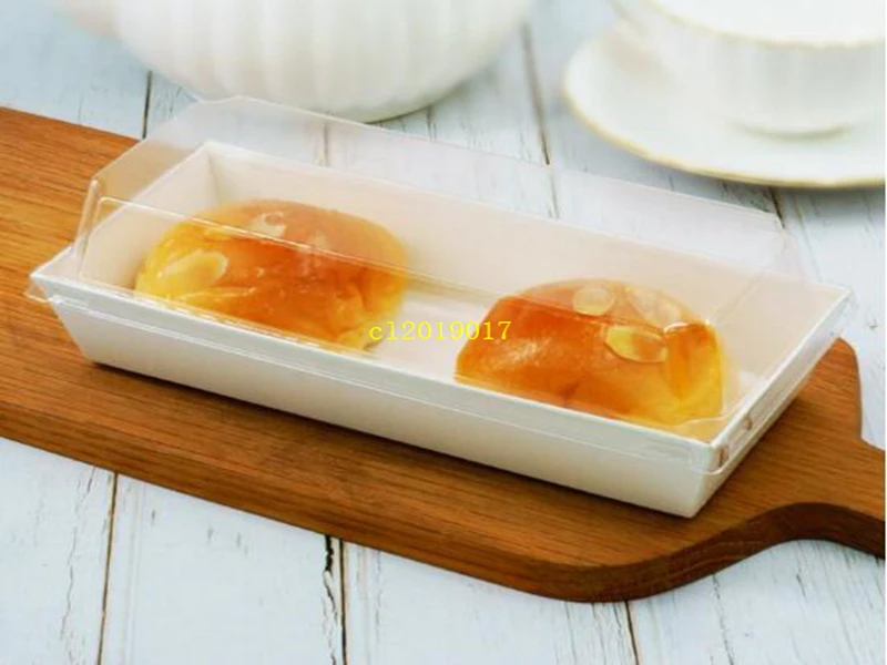 Прямоугольный хлеб торт сэндвич Закуски Упаковочная Коробки с прозрачными