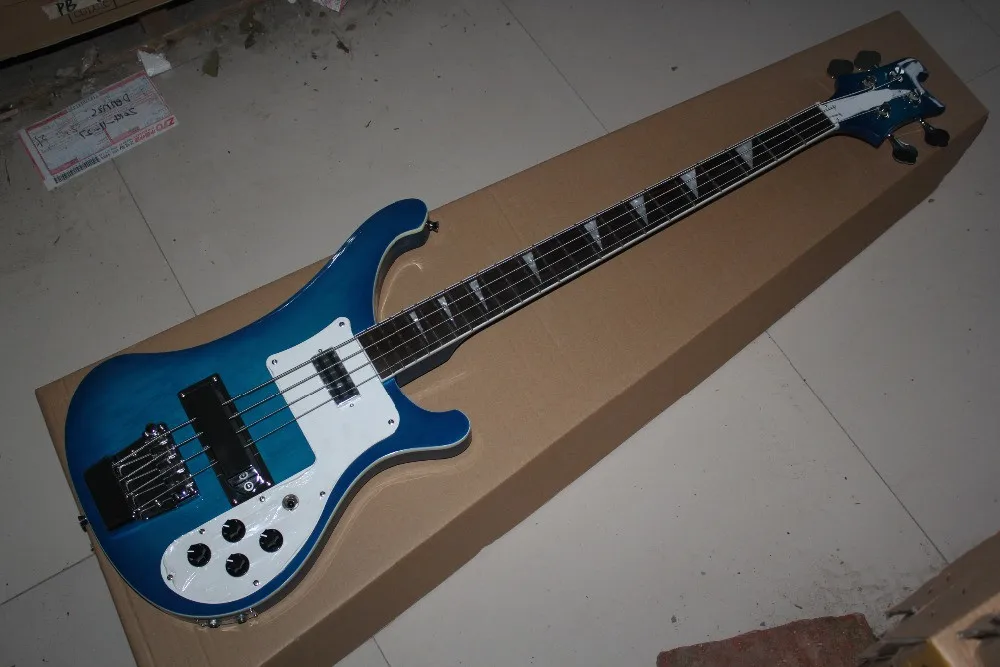 Новинка 2018 года фабрика и 4 струны Rickenback 4003 fireglo электрические басы прозрачные