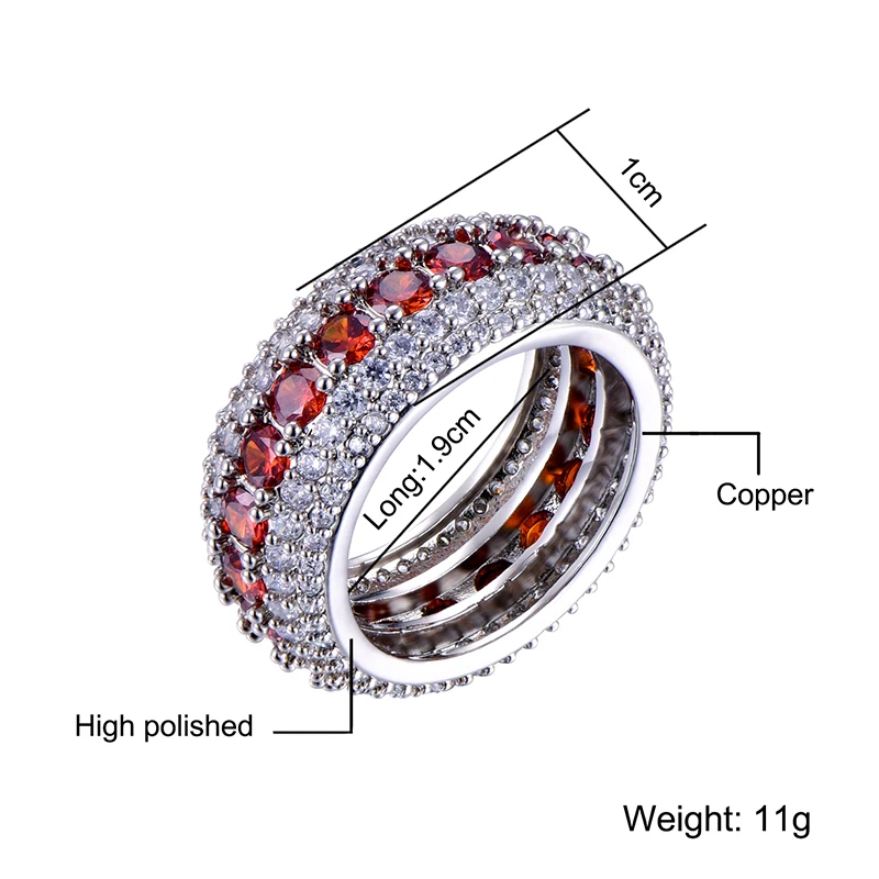 Хип хоп Bling Iced Out золотистые и Серебристые Подвески Цвет Медь Bling Циркон Кольца для мужчин ювелирные изделия
