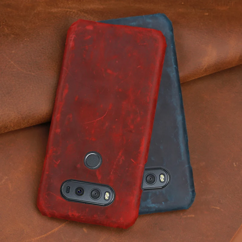 

Crazy horse skin Phone Case For lg g6 case V10 V20 V30 V40 V50 ThinQ G3 G4 G5 G7 G8s ThinQ K40 K50 Q7 Q6 Q Stylo4 Back cover