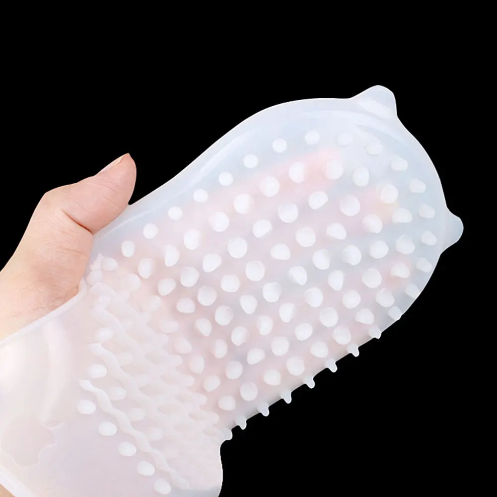 

Silicone Body Scrubber Exfoliating Scraping Massage Relaxation Body Brush Easily Foamy Bath Back Shower Brush for All Skin Care