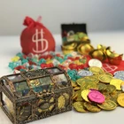 Пластиковая прозрачная коробка для драгоценностей пиратов, коробка для хранения драгоценных камней, органайзер для хранения, нагрудная коробка для драгоценностей, коробка для драгоценных камней