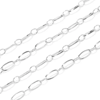 stainless steel oval link chain goldsilver color metal diy making necklace bracelets jewelry findings for women party 9x4mm1m