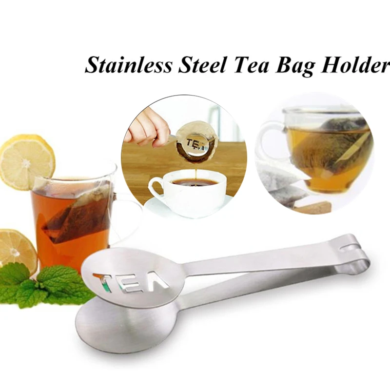 1 шт. многоразовый чайный пакетик из нержавеющей стали щипцы соковыжималка с