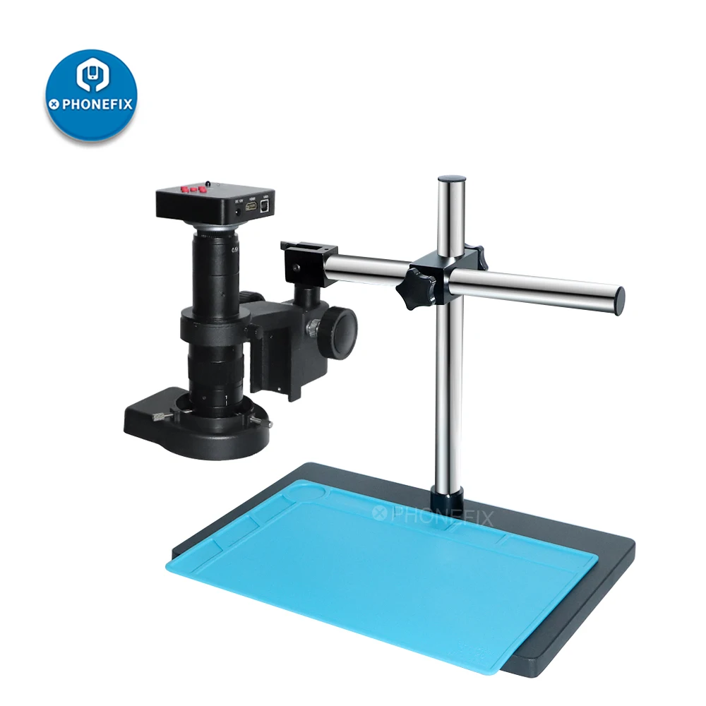 

1080P 38MP Electronic Video HDMI USB Microscope Camera 10X-200X C-Mount Lens For PCB Soldering Phone Chip Circuit Board Repair