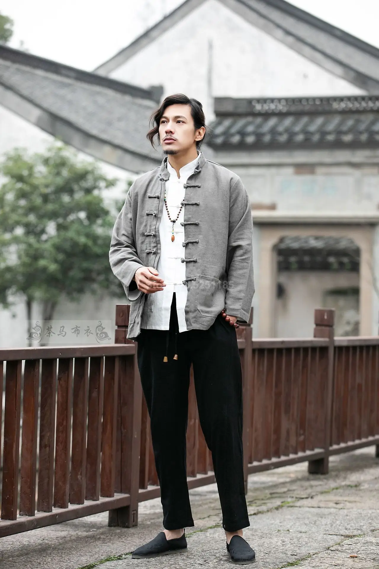 Осенние мужские льняные куртки Hanfu в китайском стиле, традиционные топы, костюм Tang, Свободная блуза с длинными рукавами, Восточная одежда Kung Fu Asia