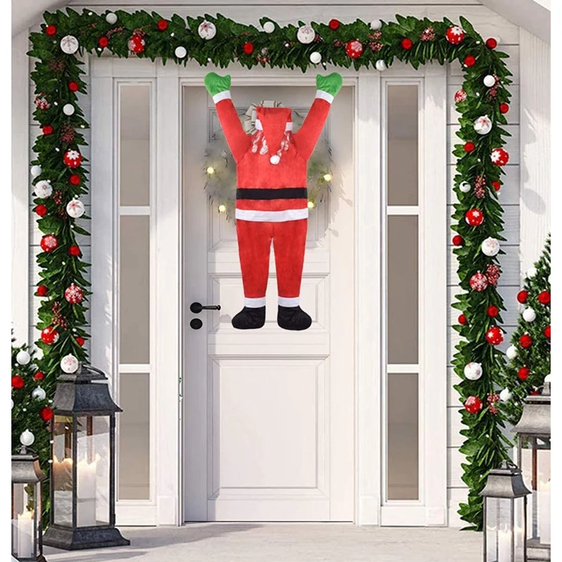 

42 Inch Climbing Hanging Santa Claus for Christmas Decoration Christmas Outdoor Decoration for Window Indoor Outdoor