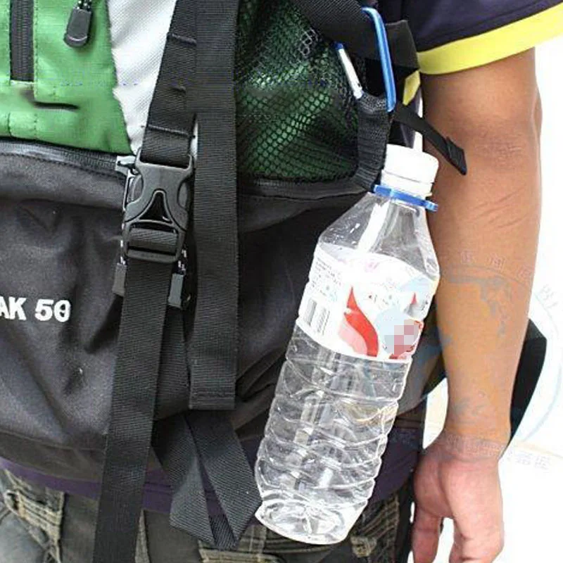 Кемпинг держатель бутылки воды с компасом легкий ремень вешалка клип брелок