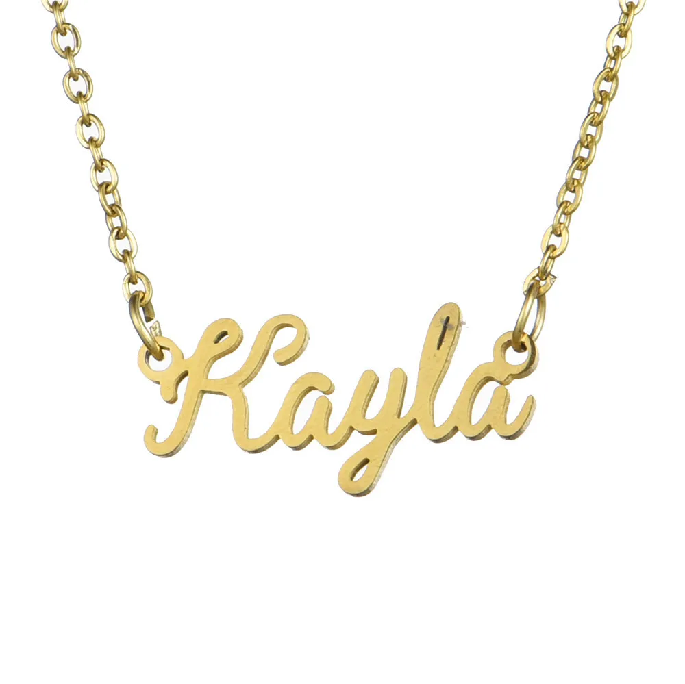 Прямая поставка персонализированные ожерелья на заказ ожерелье золотого цвета с