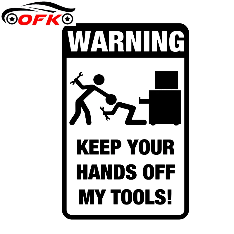 

Tool Box Warning Sticker Funny Prank Graphic Car Black/Silver Vinyl Decoration