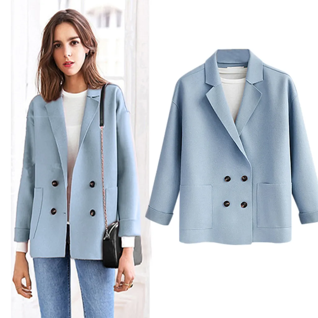 Женское шерстяное пальто повседневное с длинным рукавом модель 2019 большого