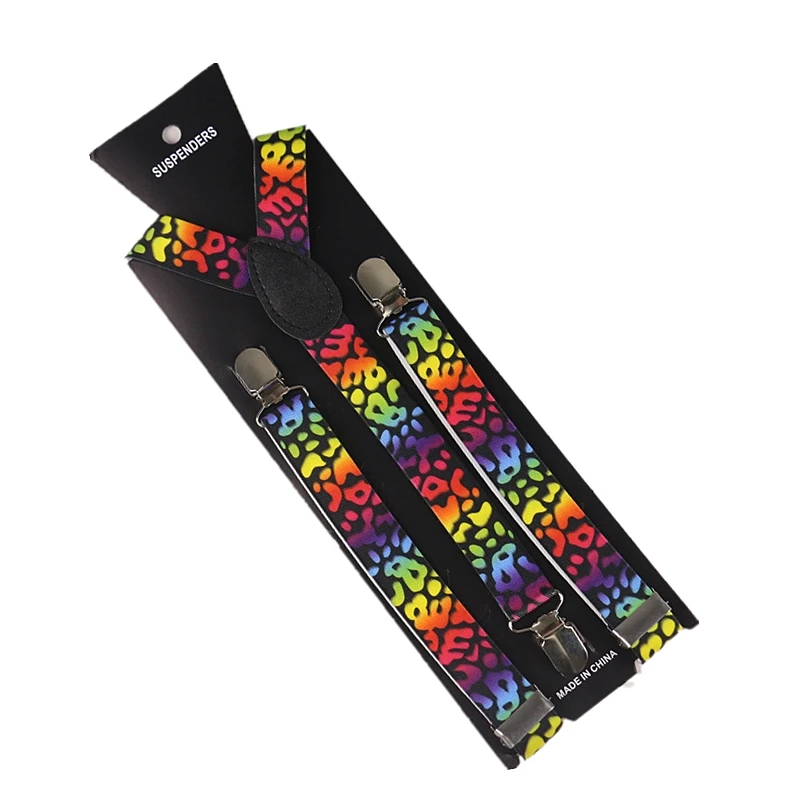 HUOBAO 2 5 см широкий брючный неоновый узор со звездами мужской женский зажим на