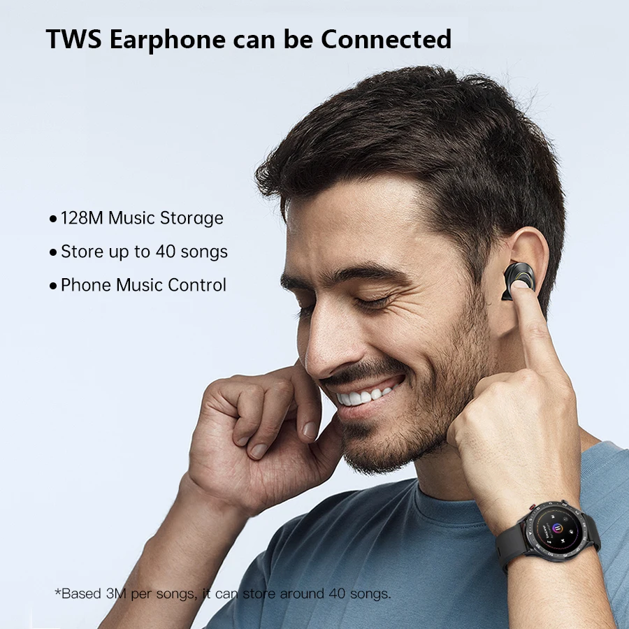 Смарт-часы Bebinca мужские водостойкие Ip68 с круглым сенсорным экраном 